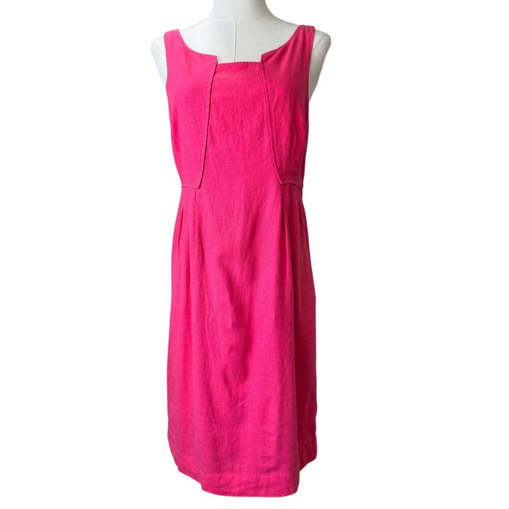 Edme & Esyllte deom Anthropologie Hot Pink Linen Sleeveless Dress – Size 6